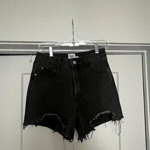 Princess Polly Black Denim Shorts | Size 4